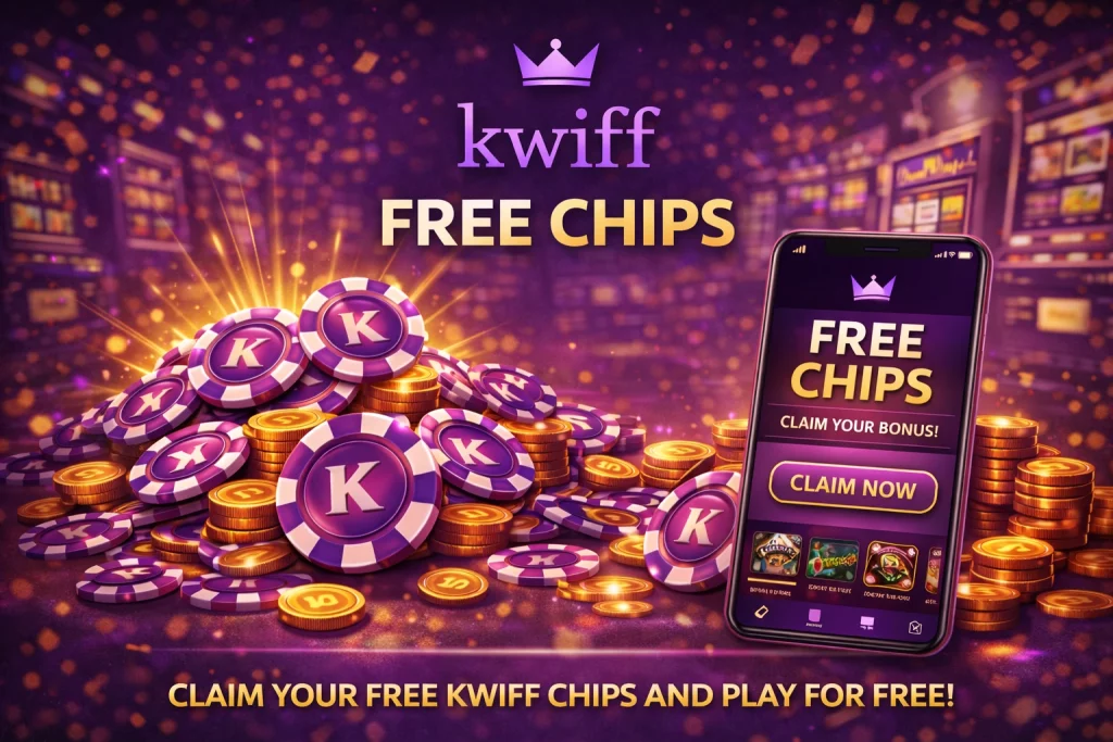 `alt="Kwiff Casino free chips banner with a dark purple background, Kwiff logo, poker chips and casino elements, representing free chips offers available to players"`
